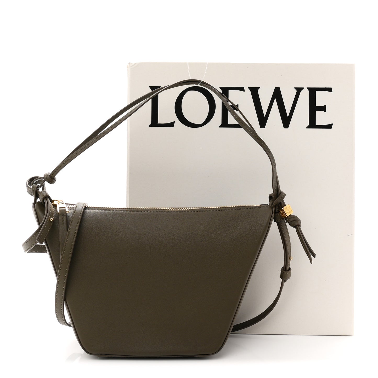 Calfskin Mini Hammock Hobo Vintage Khaki