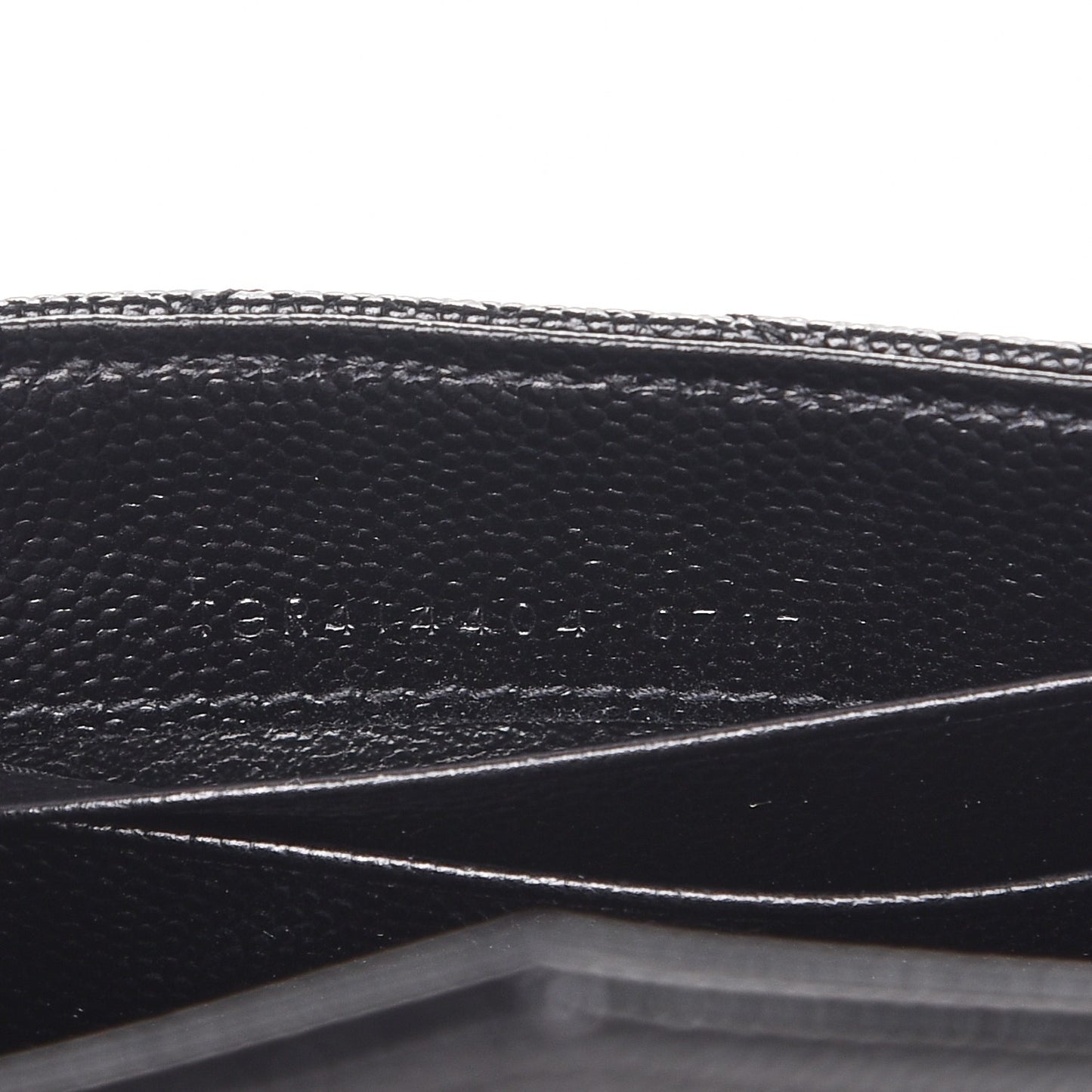Grain De Poudre Matelasse Chevron Small Monogram Envelope Wallet Black