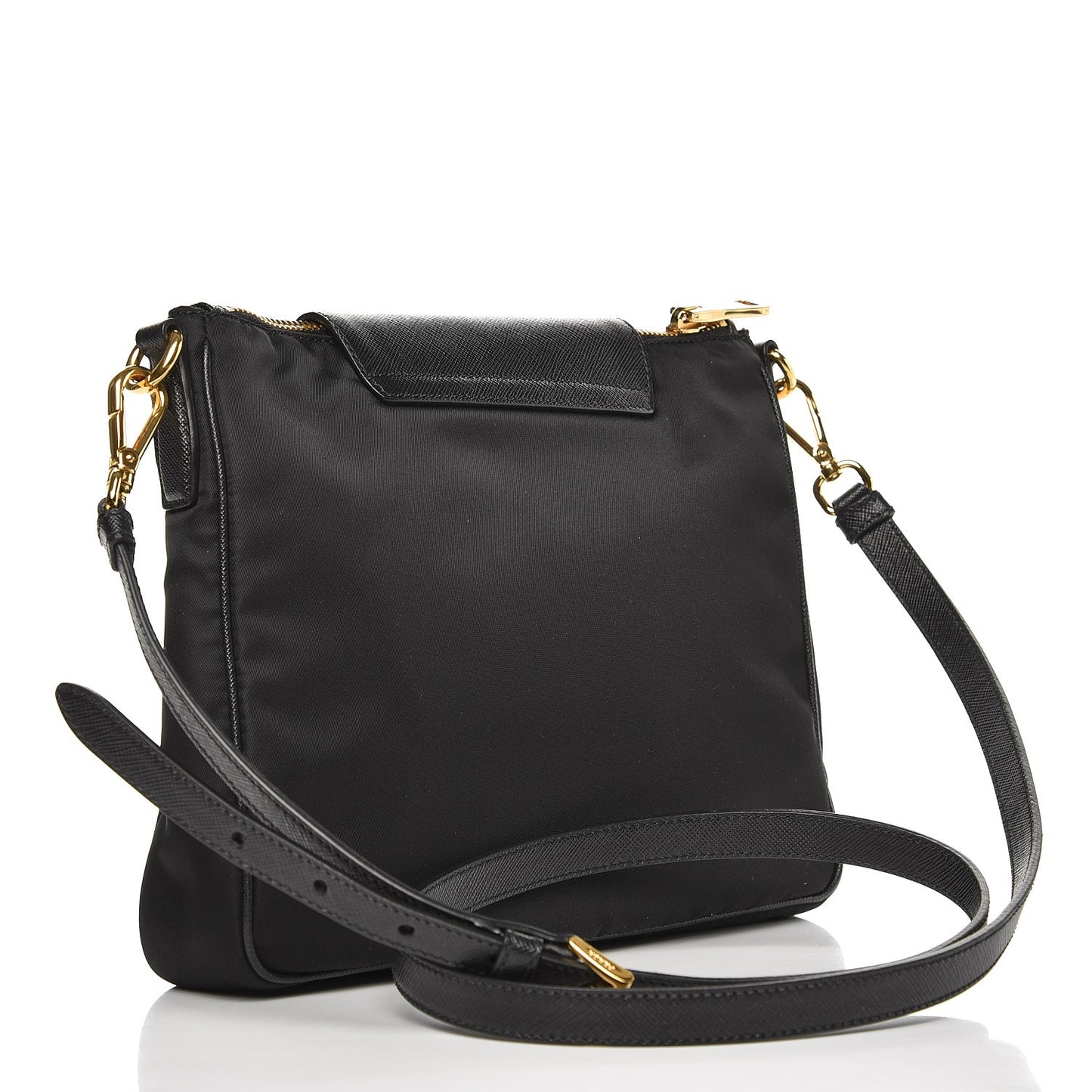 Tessuto Nylon Saffiano Crossbody Bag Nero Black