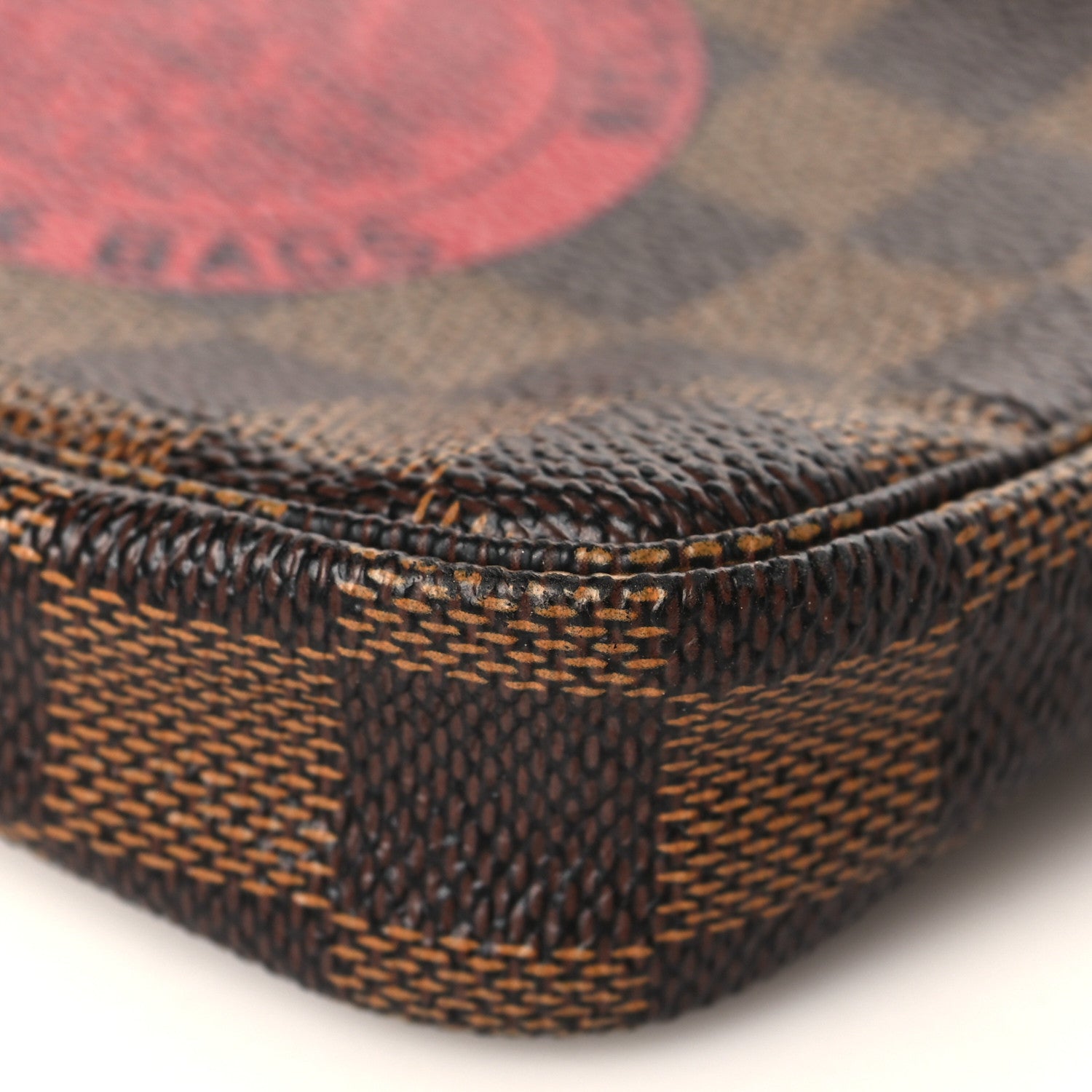 Louis Vuitton Damier Ebene Complice Trunks and Bags Mini Pochette Accessories Red 9 of 9