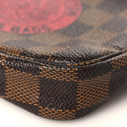 Louis Vuitton Damier Ebene Complice Trunks and Bags Mini Pochette Accessories Red 9 of 9