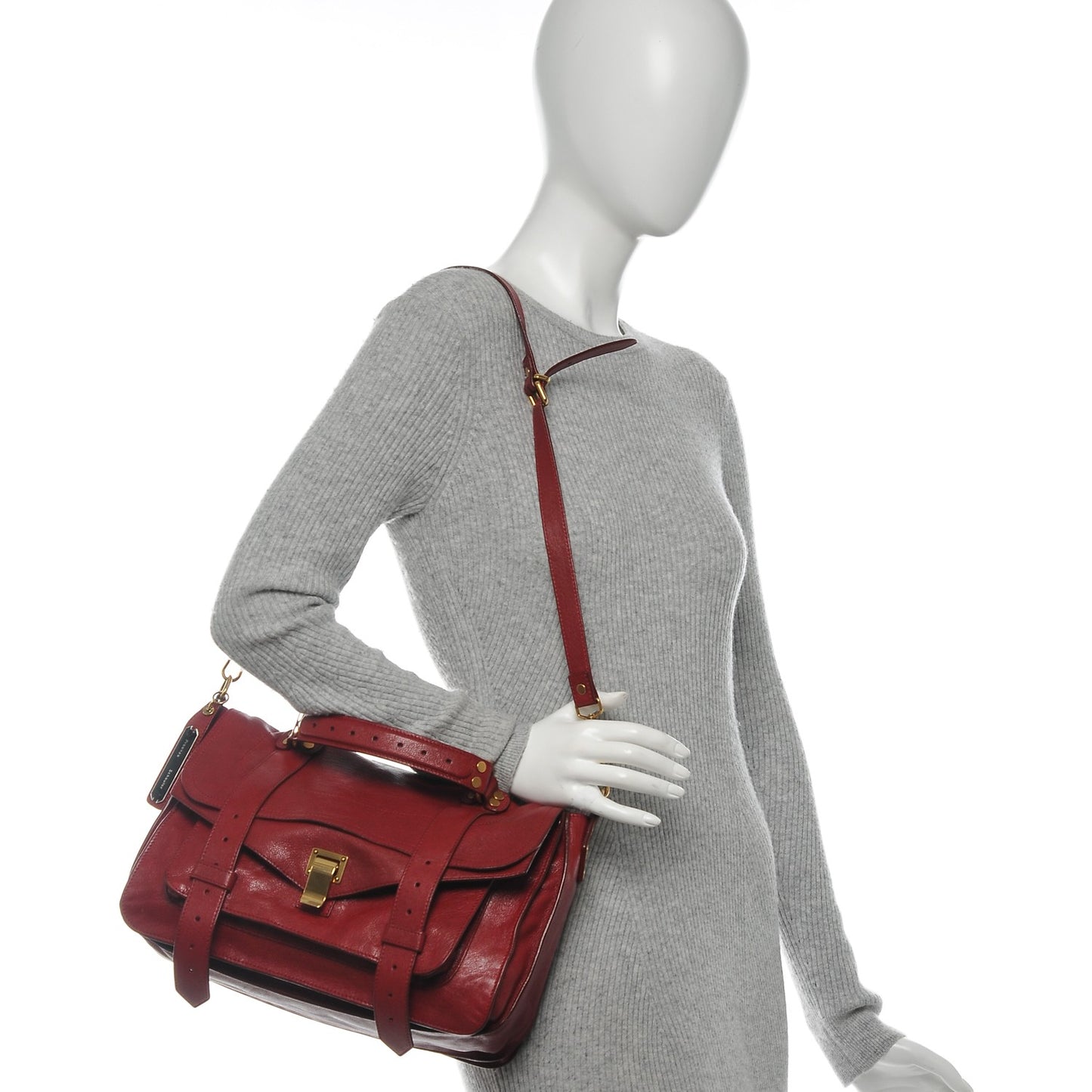 Lambskin Medium PS1 Satchel Crimson