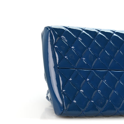 Chanel Patent Quilted Medium Just Mademoiselle Blue 9 of 13
