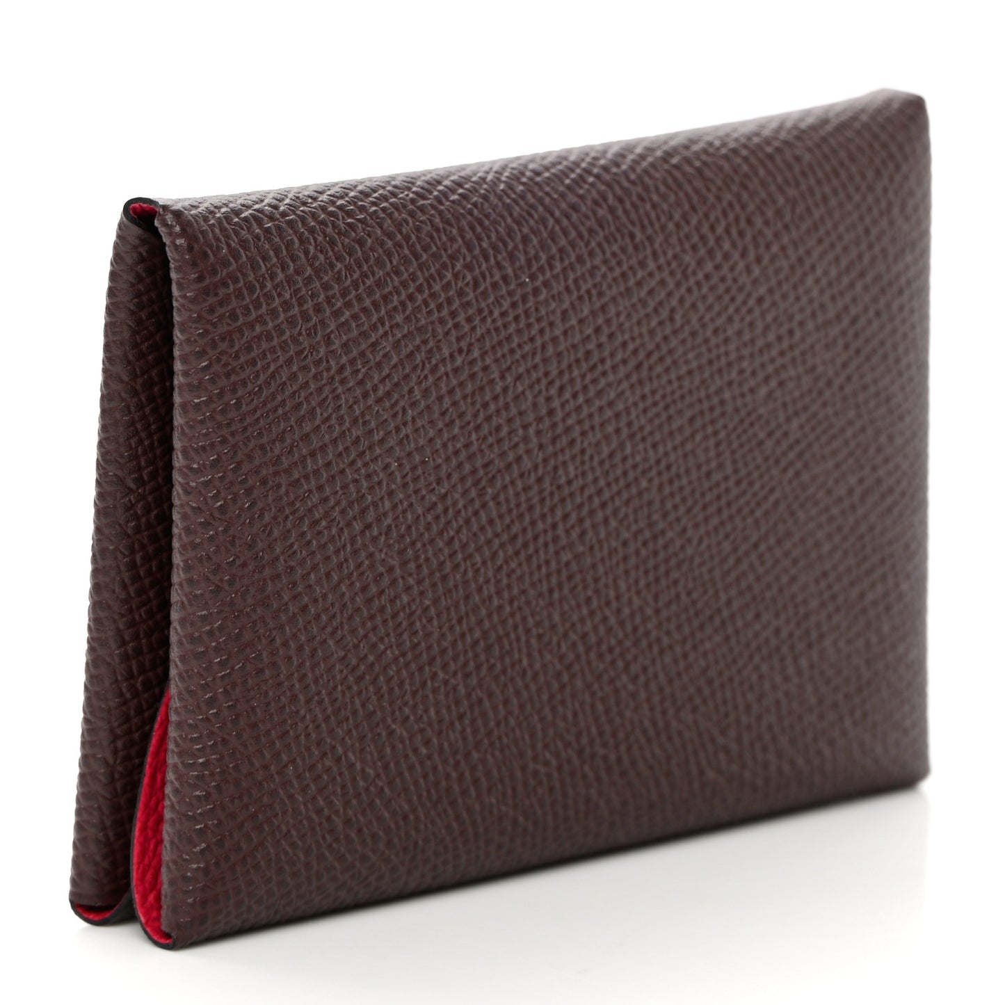 Epsom Verso Calvi Duo Card Case Rouge Sellier Framboise
