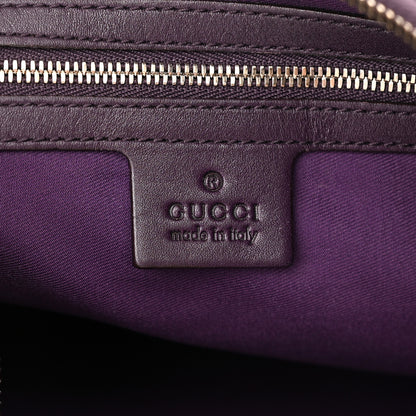 Gucci Calfskin Horsebit Embossed Glam Hobo Burgundy 6 of 17