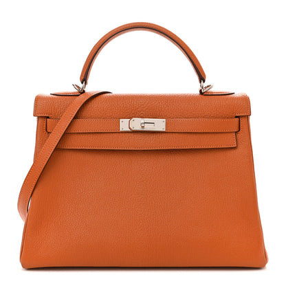 Hermes Chevre de Coromandel Kelly Retourne 32 Orange 1 of 13