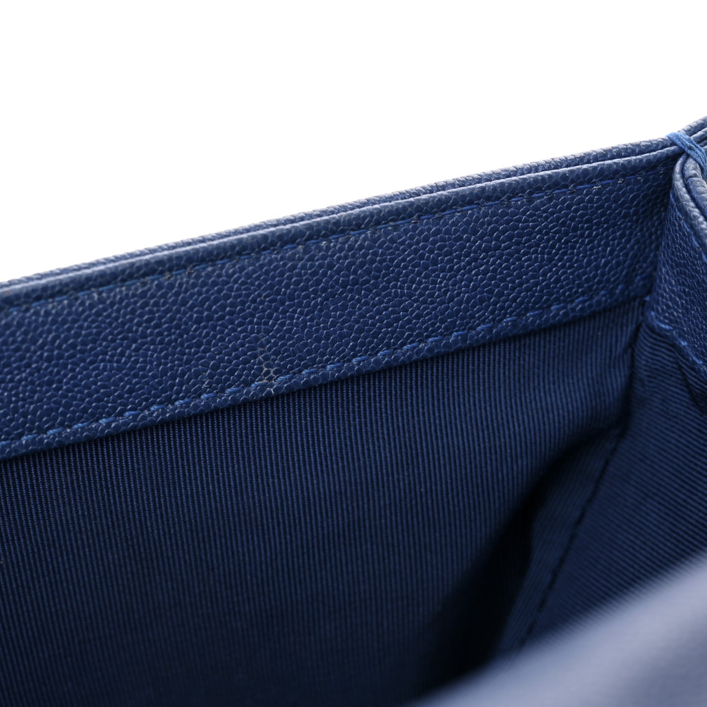 Caviar Quilted Medium Boy Flap Blue