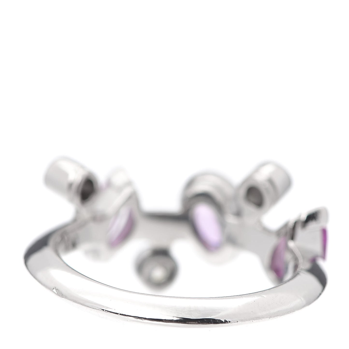 Platinum Diamond Pink Sapphire Meli Melo Ring 50 5.25