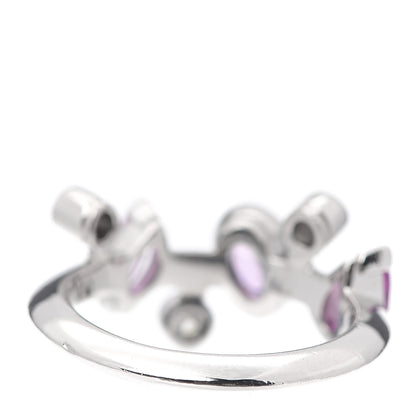 Cartier Platinum Diamond Pink Sapphire Meli Melo Ring 50 5.25 3 of 5
