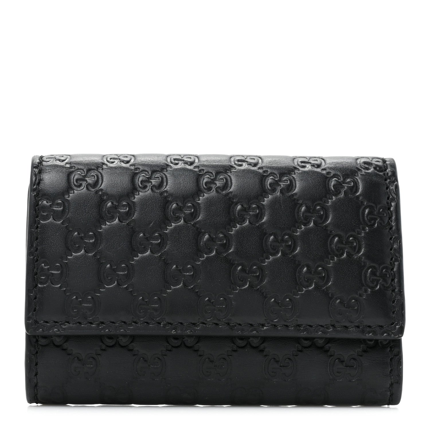 Gucci Microguccissima 6 Key Holder Case Black 1 of 10