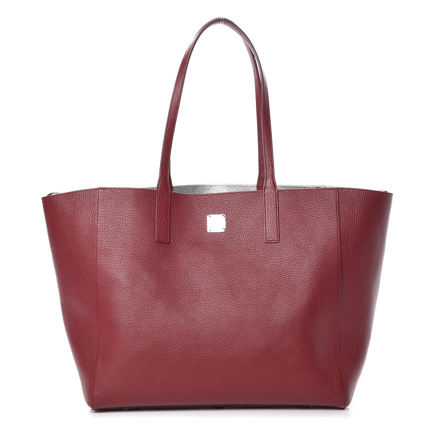 Grained Calfskin Medium Reversible Wandel Tote Ruby Tan