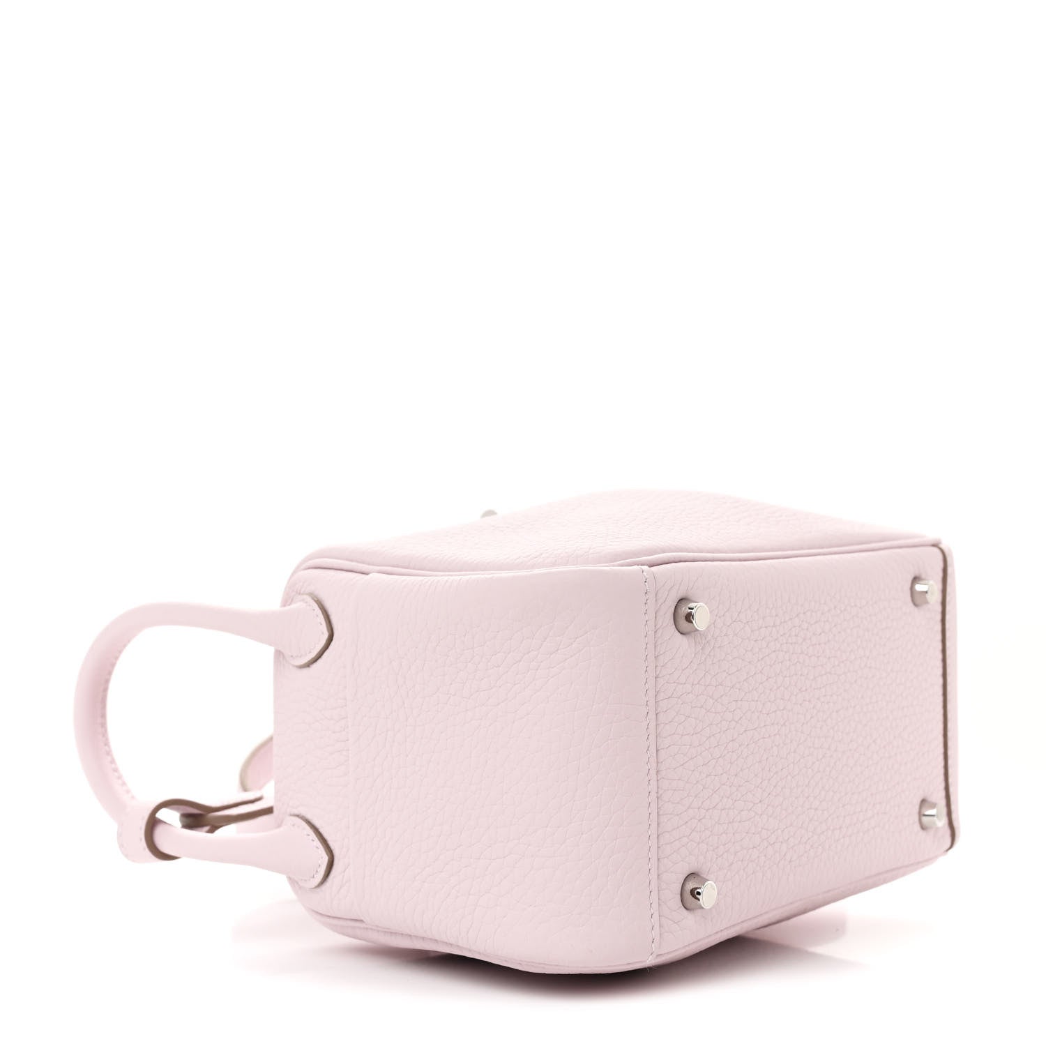 Hermes Taurillon Clemence Verso Mini Lindy 20 Mauve Pale Mushroom 4 of 11