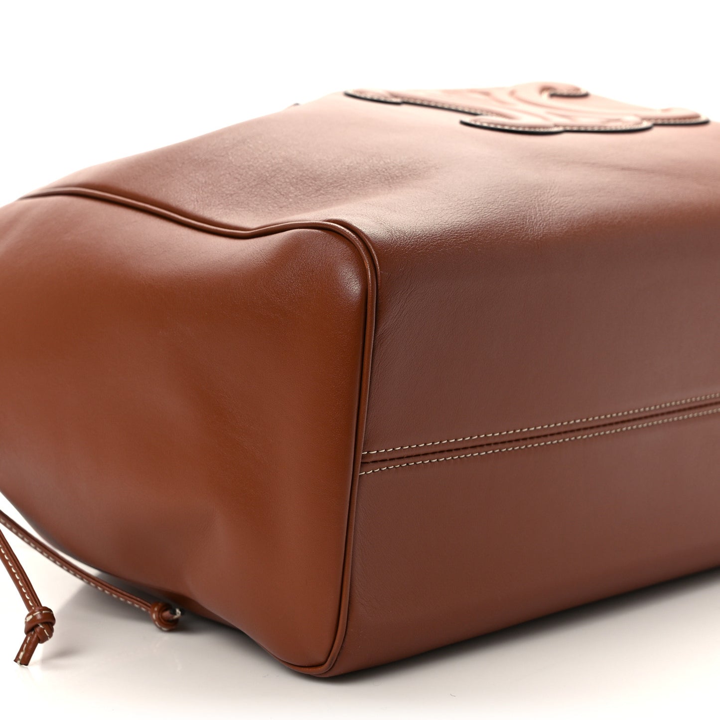 Smooth Calfskin Cuir Triomphe Cabas Drawstring Tan