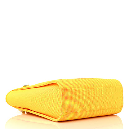 Chanel Mixed Fibers Calfskin Mini Deauville Tote Orange Yellow 3 of 8