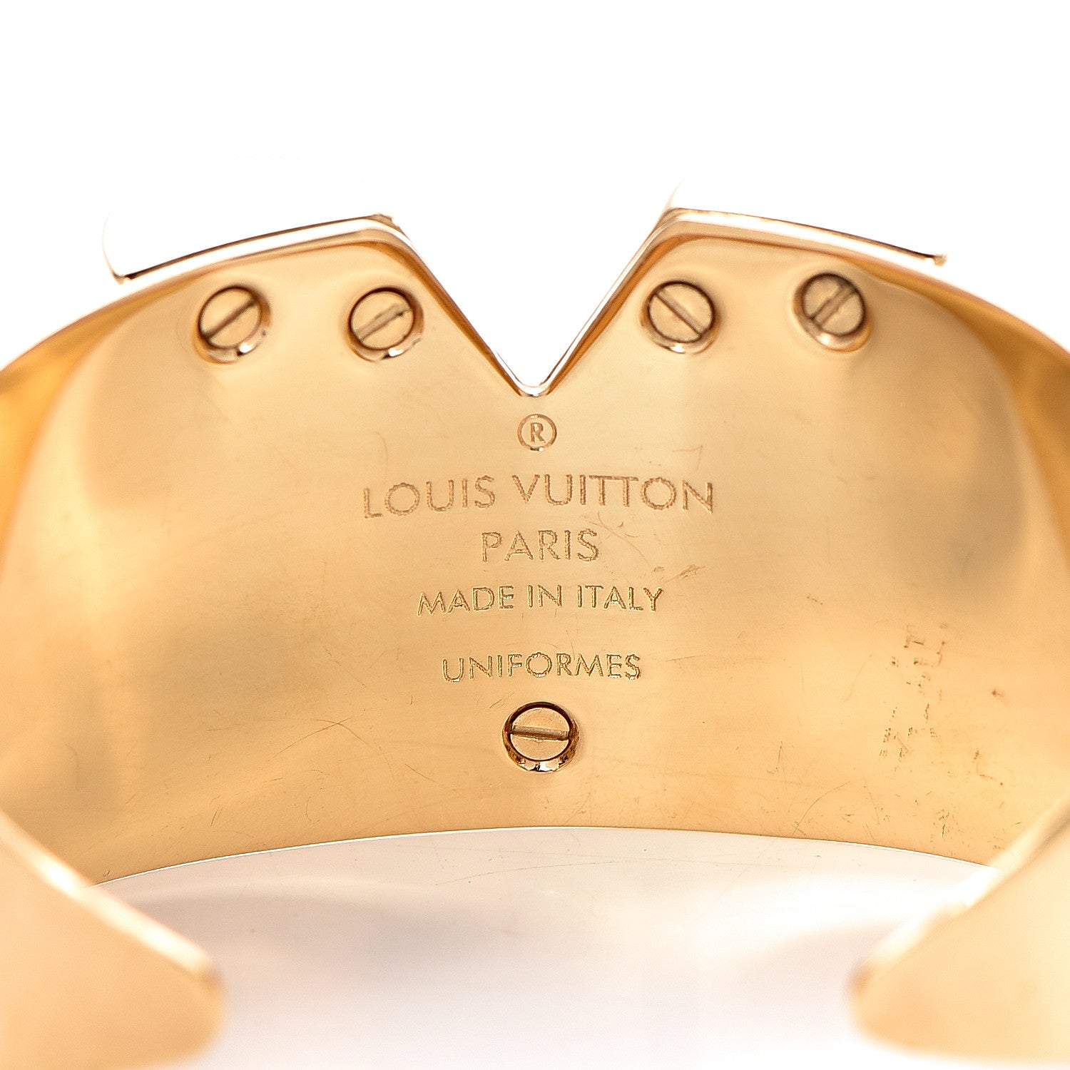 Louis Vuitton Essential V Cuff Gold 4 of 4