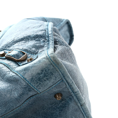 Balenciaga Agneau Classic Hardware Weekender Turquoise 12 of 16