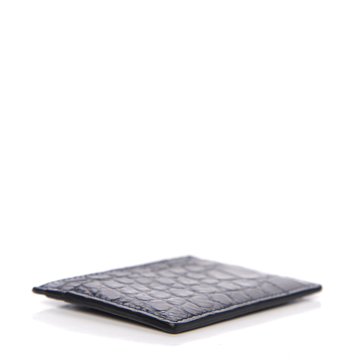 Gucci Crocodile Card Holder Blue 3 of 5