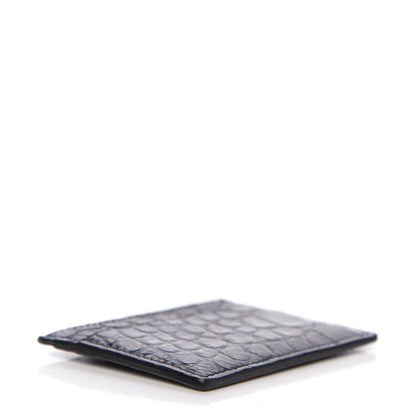 Gucci Crocodile Card Holder Blue 3 of 5