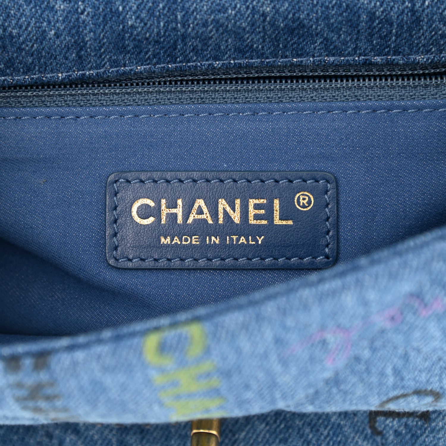 Chanel Denim Quilted Mini Denim Mood Rectangular Flap Blue Multicolor 6 of 8