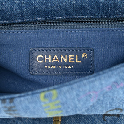 Chanel Denim Quilted Mini Denim Mood Rectangular Flap Blue Multicolor 6 of 8