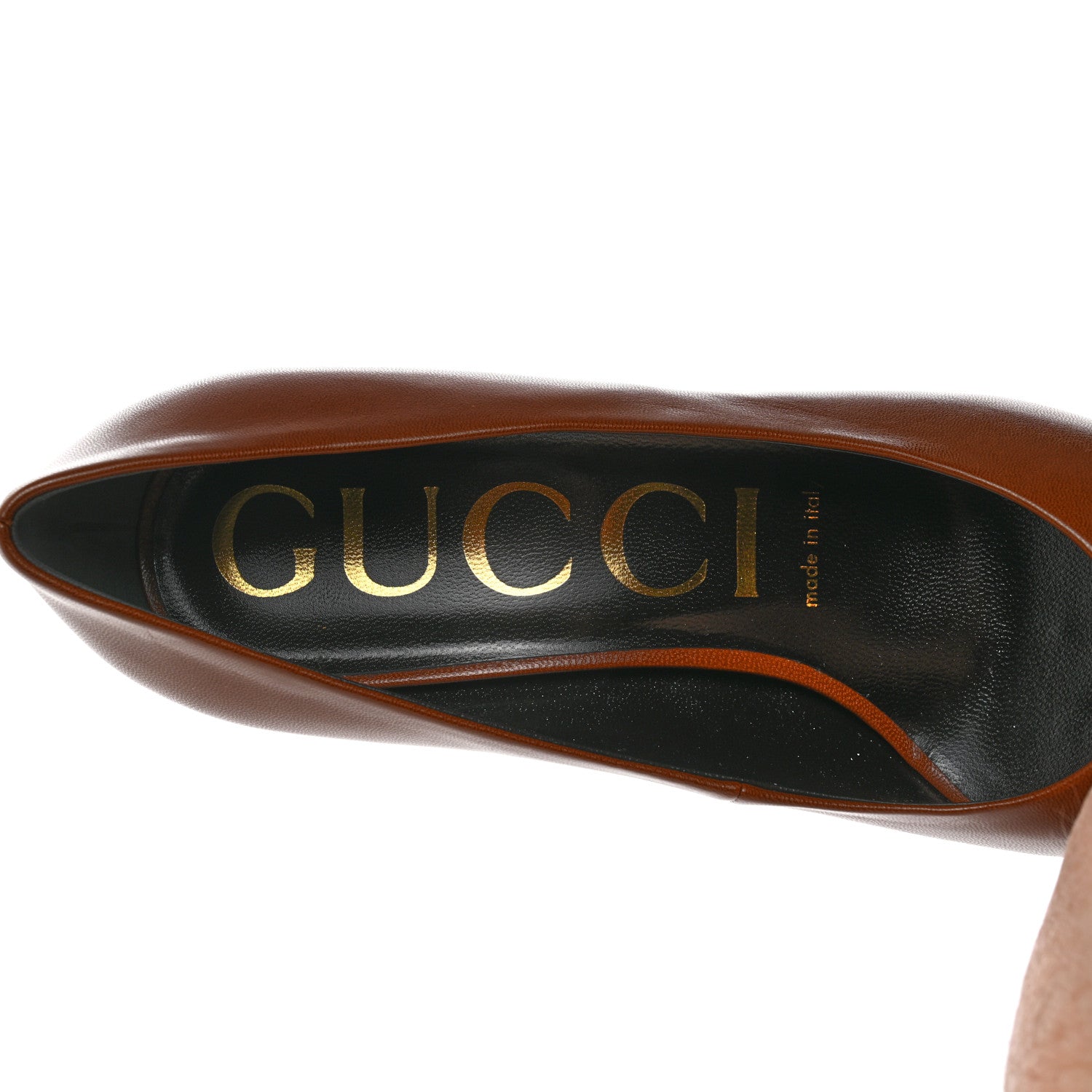 Gucci Malaga Kid Pumps 37.5 Bright Cuir 7 of 9