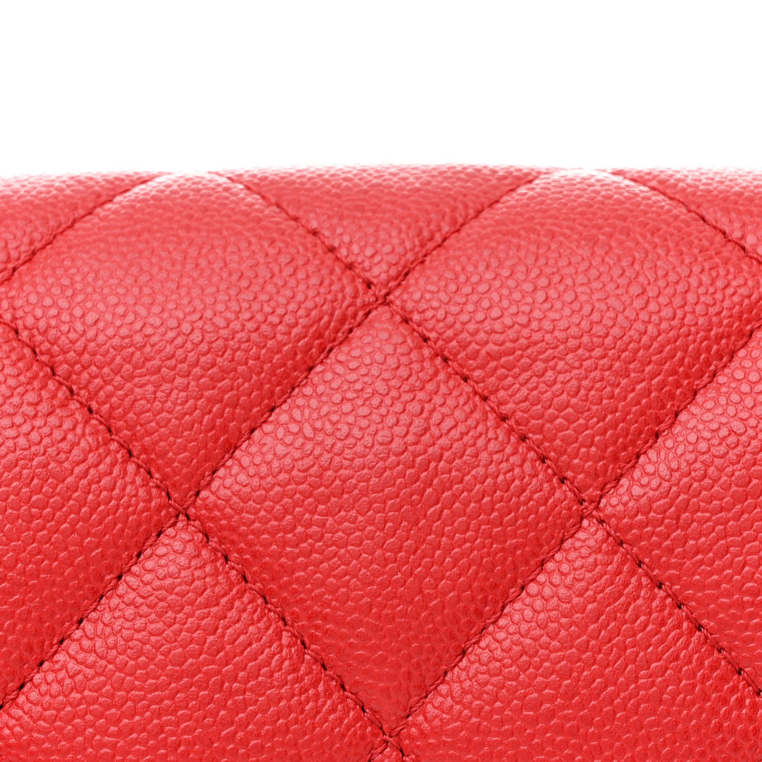 Chanel Shiny Caviar Quilted Large Chain Melody Flap Red 8 of 11