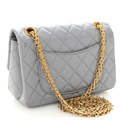 Chanel Aged Calfskin Quilted 2.55 Reissue Mini Flap Grey 3 of 10
