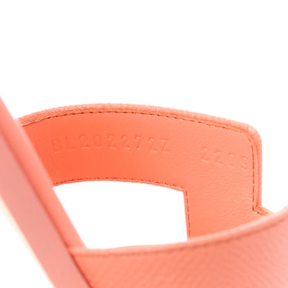 Hermes Epsom Oran Sandals 40 Orange Joey 8 of 9