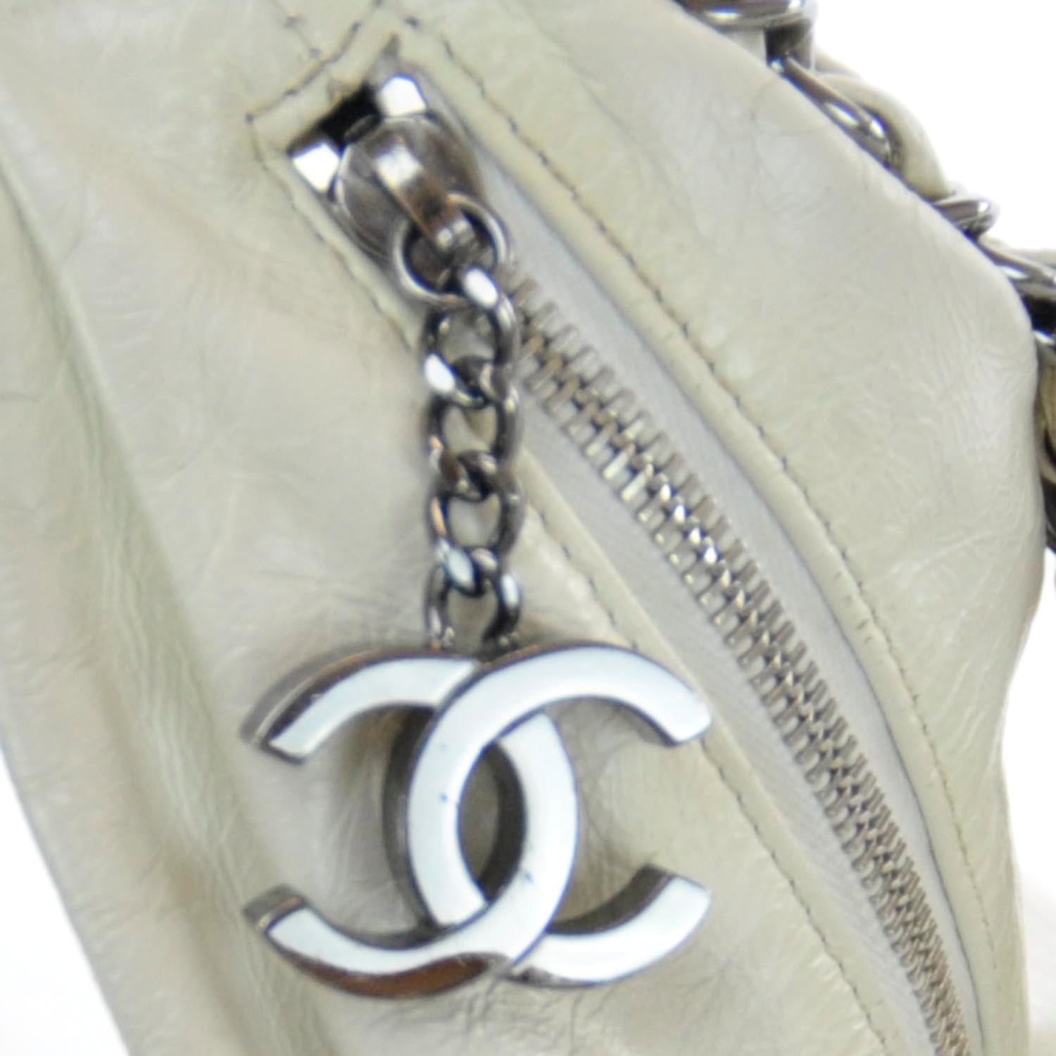 Chanel Lambskin Large Rock and Chain Hobo White 9 of 12