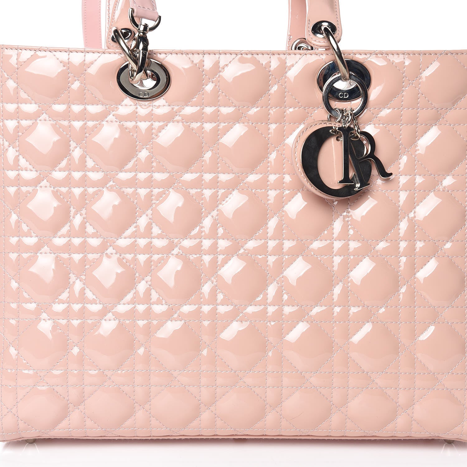 Christian Dior Patent Cannage Large Lady Dior Light Pink 10 of 13