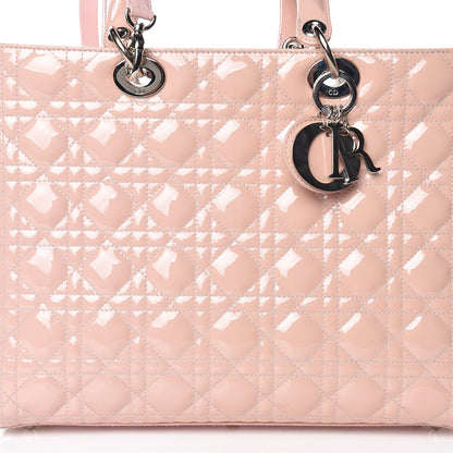 Christian Dior Patent Cannage Large Lady Dior Light Pink 10 of 13