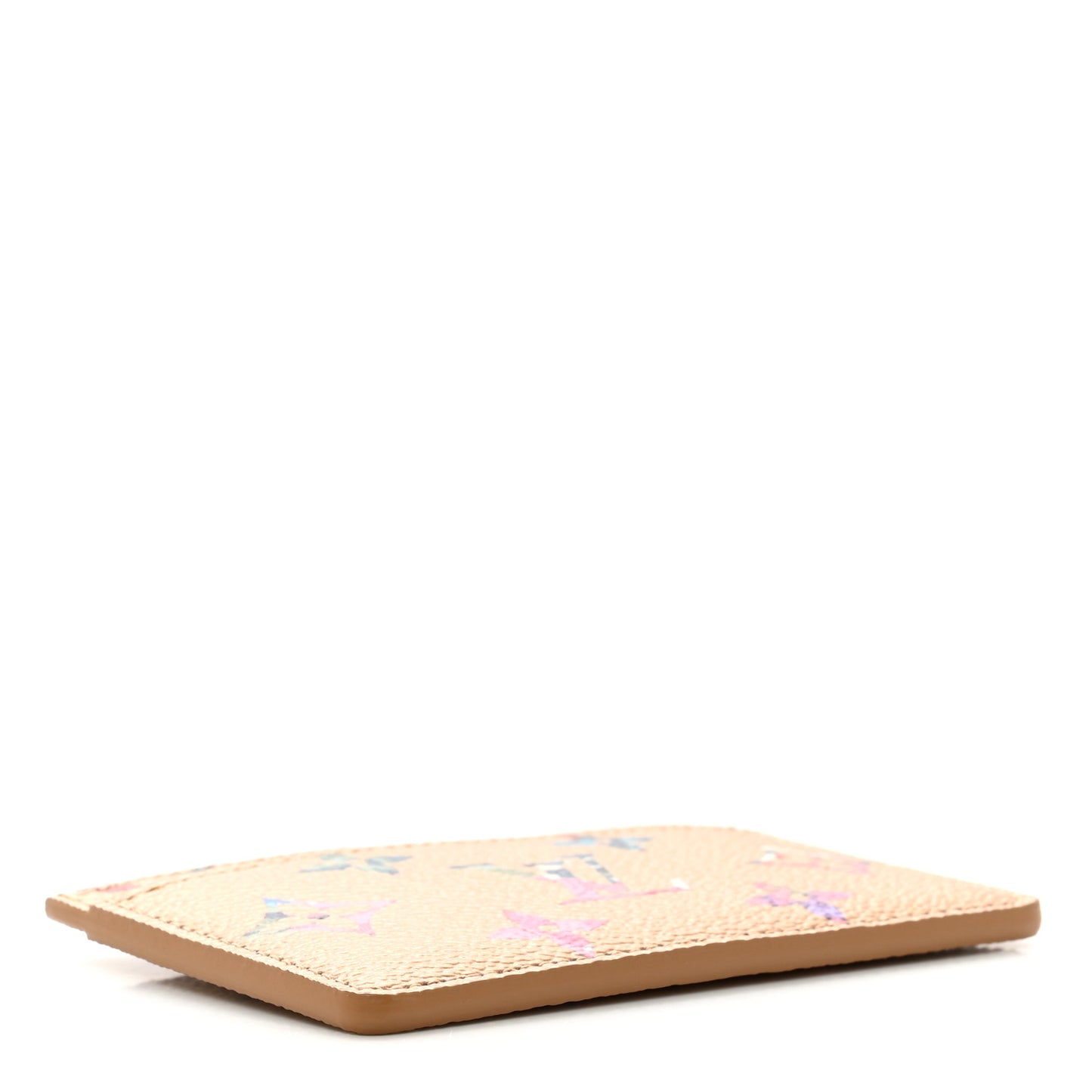 Metallic Monogram LV Garden Card Holder Gold