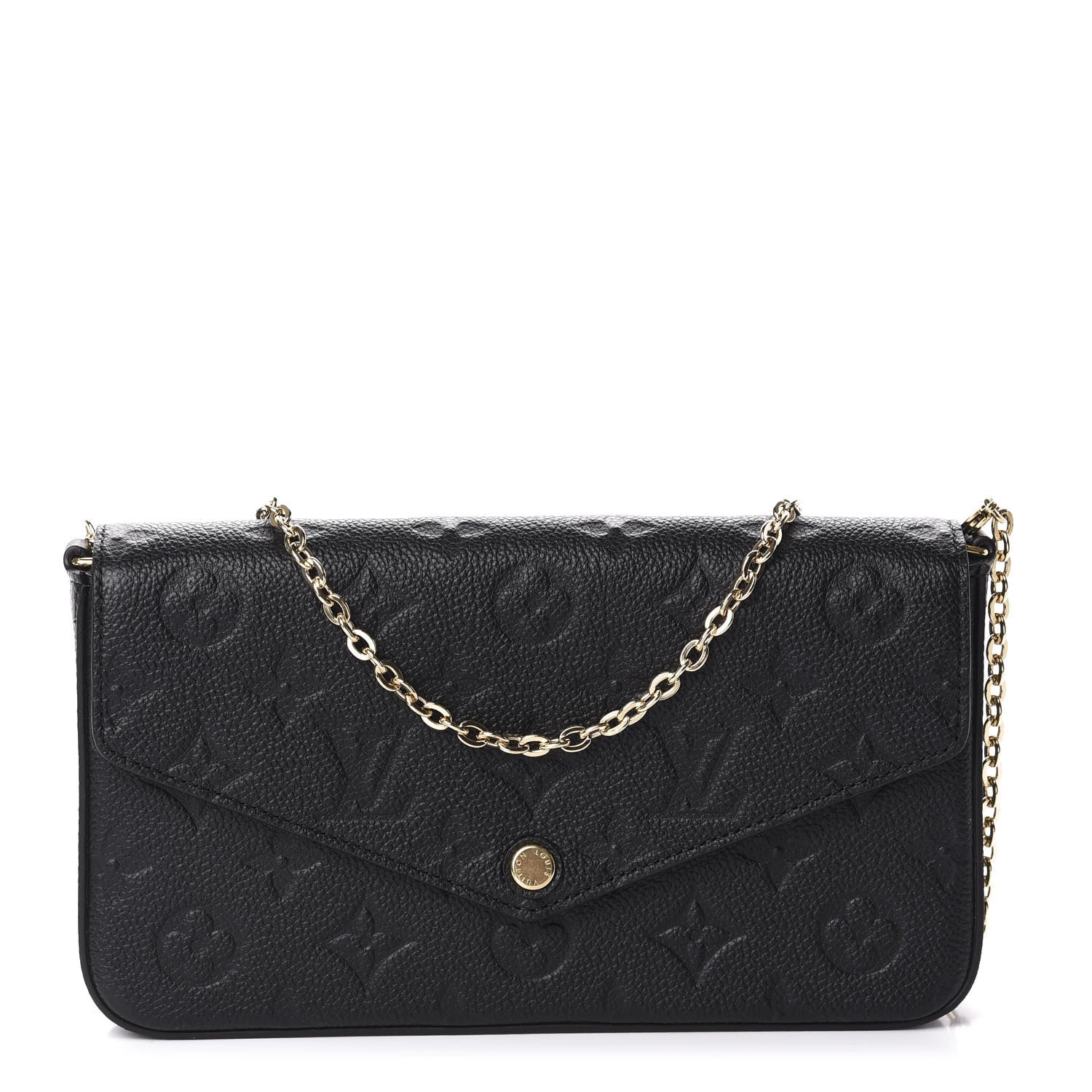 Louis Vuitton Empreinte Pochette Felicie Chain Wallet Black 1 of 10