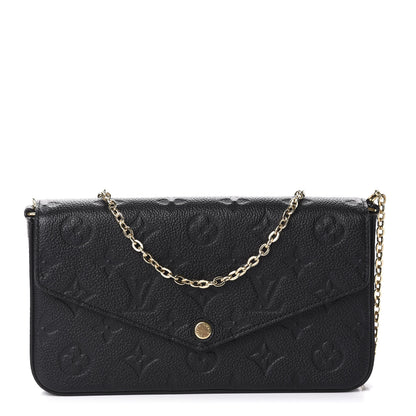 Louis Vuitton Empreinte Pochette Felicie Chain Wallet Black 1 of 10