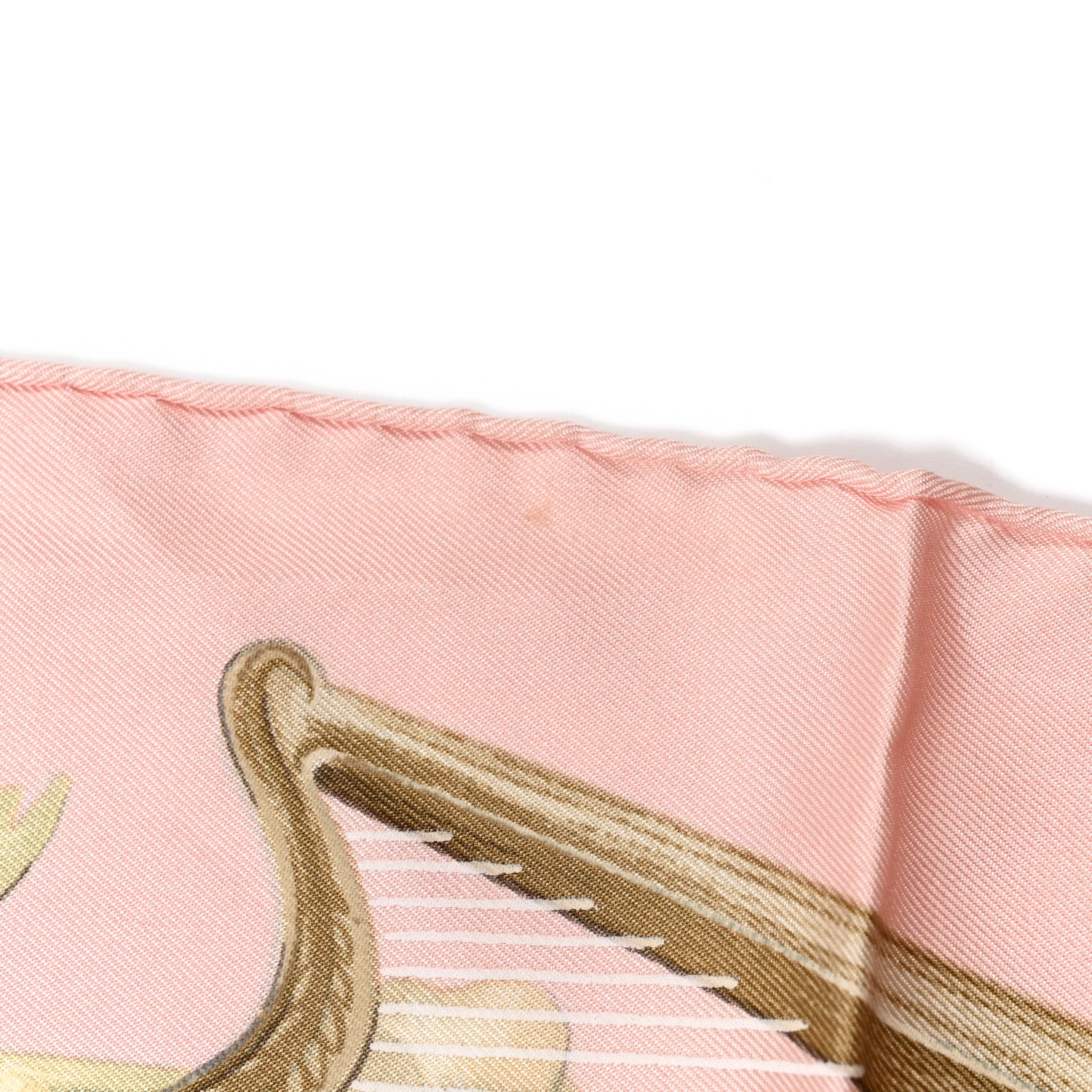 Hermes Silk La Danse Du Cheval Scarf 90 Rose Sable Blanc 8 of 8