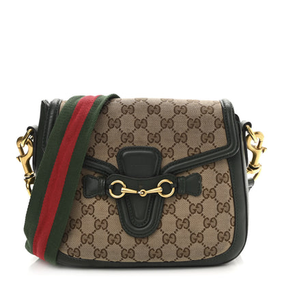 Gucci Monogram Calfskin Medium Lady Web Shoulder Bag Beige Green 1 of 16