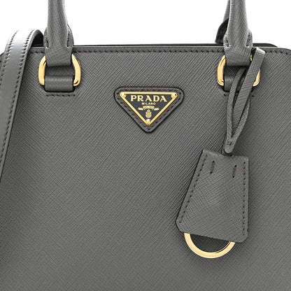 Prada Saffiano Soft Calfskin Mini Zippered Tote Marmo 7 of 9