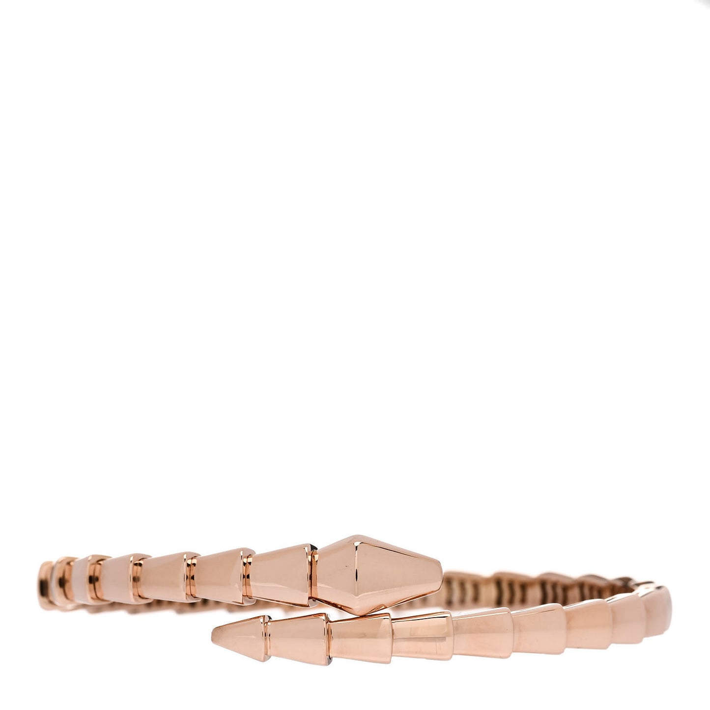 18K Rose Gold Serpenti Viper Bracelet S