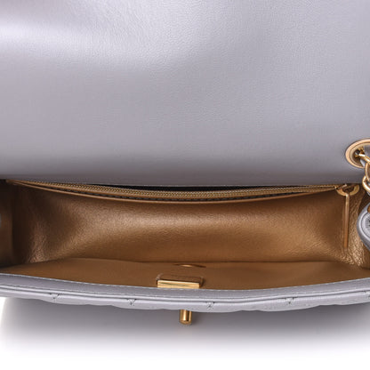 Chanel Lambskin Quilted Mini Rectangular Pearl Crush Flap Grey 4 of 11