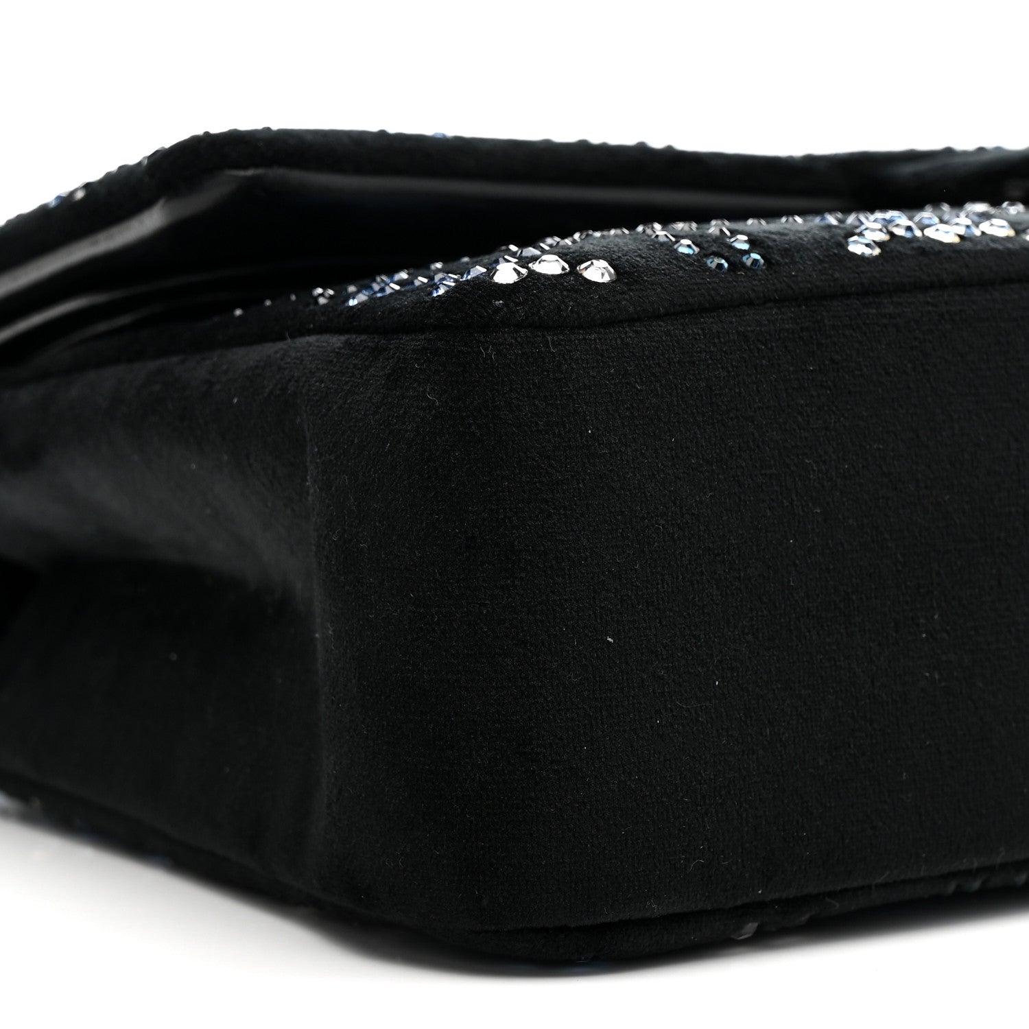 Chanel Velvet Crystal Medium Double Flap Black 9 of 14