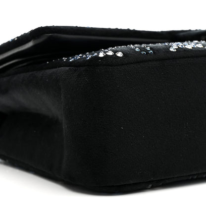 Chanel Velvet Crystal Medium Double Flap Black 9 of 14