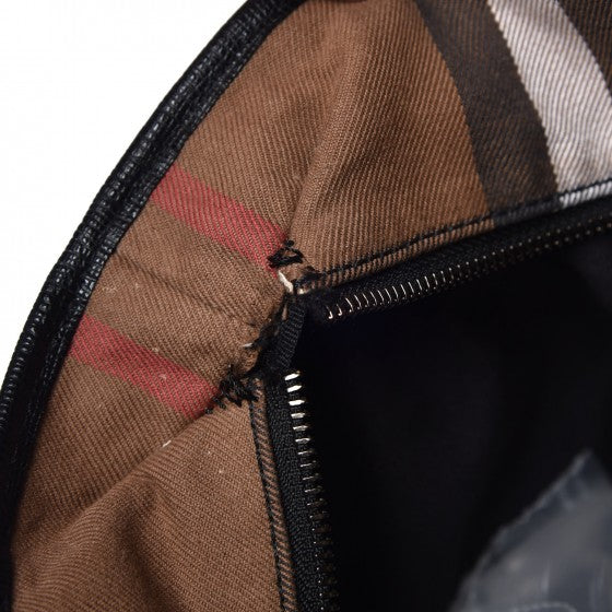 Bridle Calfskin House Check Tote Black