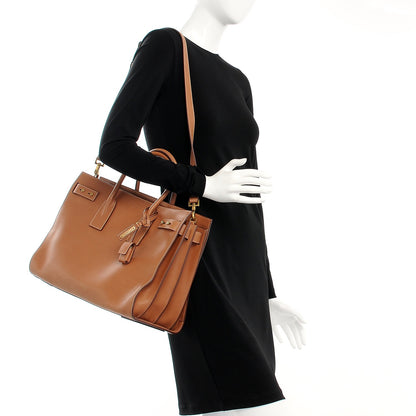 Saint Laurent Smooth Calfskin Medium Supple Sac De Jour Brown 2 of 8