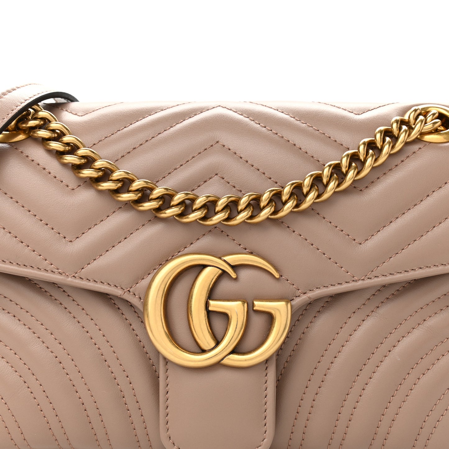 Calfskin Matelasse Small GG Marmont Shoulder Bag Porcelain Rose