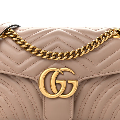 Gucci Calfskin Matelasse Small GG Marmont Shoulder Bag Porcelain Rose 8 of 10