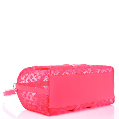 Louis Vuitton Monogram Fluo See Through Keepall Bandouliere 50 Rose 4 of 10