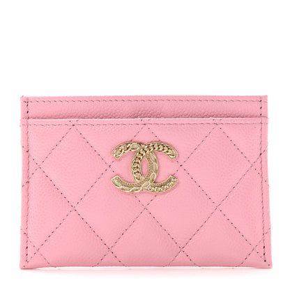 Chanel Caviar Quilted Multi Chain CC Card Holder Pink 1 of 8
