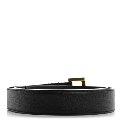Saint Laurent Calfskin Monogram Square Buckle Belt 80 32 Black 2 of 6