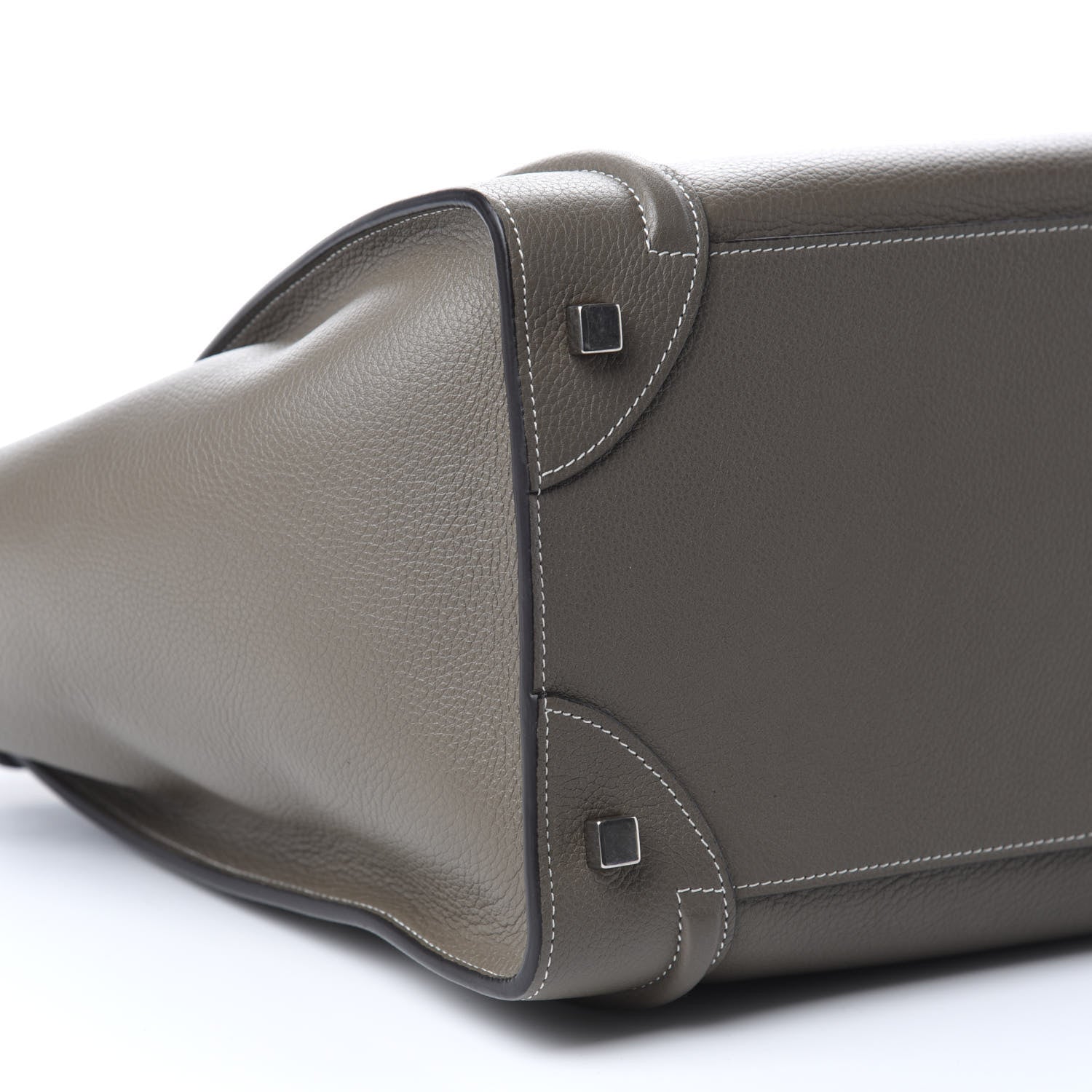 Celine Drummed Calfskin Mini Luggage Souris 7 of 10