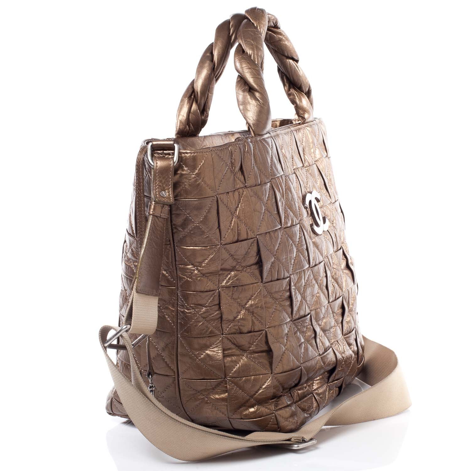 Chanel Calfskin Large Origami Tote Bronze 4 of 10